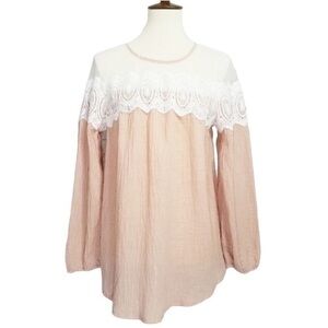 TASSELS N LACE long sleeve blouse